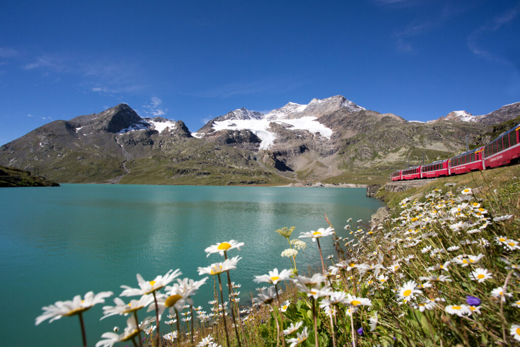 Bernina Express am Lago Bianco 1