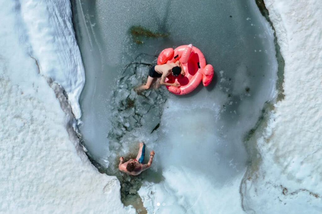 chamrousse bain lac gele lacs robert winter ski resort mountain